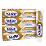 Super Poli-Grip Extra Care Protez Yapıştırıcı Krem, Çinko İçermeyen Protez Kremi - 62 ml (4'lü Paket)