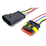 Süper Seal Elektrik Soketi 1 Takım 4 Pin 4 Kablolu Su Geçirmez Konnektör