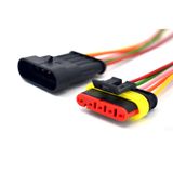 Süper Seal Elektrik Soketi 1 Takım 5 Pin 5 Kablolu Su Geçirmez Konnektör
