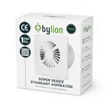Süper Sessiz Banyo Aspiratörü, 40 dB, 15 W Düşük Enerji Tüketimi, 90 m3/h Hava Debili, 230 V, Havalandırma Fanı, Banyo, Tuvalet, Mutfak, Garaj İçin, Nem, Koku, Duman, Buhar Tahliye Fanı (120 mm)
