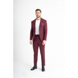 Süper Slim Fit Takım Elbise - Bordo - 46