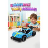 Super Speed Racing 1:20 Ölçekli Şarjlı Uzaktan Kumandalı Araba - 4 Kanallı Yarış Arabası MAVİ