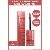 Super Stay Vinyl Ink Uzun Süre Kalıcı Şeftali Tonlu Likit Parlak Ruj 15 Peachy