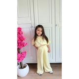 Superbaby Kız Çocuk Gömlek ve Geniş Paça Pantolon Ikili Çupra Takım - 5 - 6 Yaş - Sarı