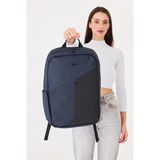 Superbag 15.6-17.3 Inç Laptop Sırt Çantası 5 Bölmeli Su Itici Kumaş Korumalı Notebook Çantası 6520 - Lacivert