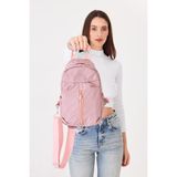 Superbag Su Itici Kumaş Çapraz Askılı Omuz ve Bel Çantası Unisex Günlük Kullanım Çanta SPR-6590 - Pudra