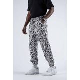 SUPERBLUE Erkek Baskılı Günlük Esnek Beyaz Jogger Pantolon