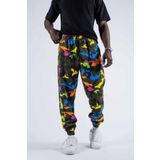 SUPERBLUE Erkek Kamuflaj Desenli Bol Renkli Jogger Pantolon