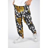 SUPERBLUE Erkek Yazı Desenli Esnek Bol Sarı Jogger Pantolon
