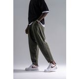 Superbluemexico Erkek Basic Baggy Havuç Haki Şalvar Pantolon