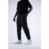 Superbluemexico Erkek Desenli Jogger Siyah Şalvar Pantolon