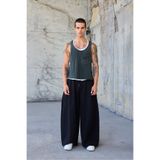 Superbluemexico Erkek Dikiş Detaylı Bol Baggy Şalvar Pantolon