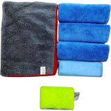 Superclean Mikrofiber Lüks Oto Temizlik Seti Uber Kurulama + Cam Bezi + 3'lü Cila Bezi