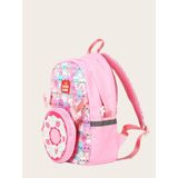 Supercute Two In One Sırt Çantası - Pink Cat - 6GA-Pembe - Okul Sırt Çantası - 28x35x14