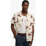 Superdry Beyaz Erkek Çiçek Desenli Gömlek M4011136A-J9O Cabana Poolsıde Shırt