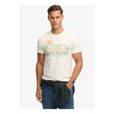Superdry Beyaz Erkek Relaxed Logo Baskılı T-Shirt M1012358A-71D Outdoors Mountaın Tee