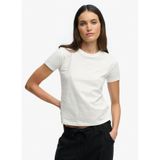 SUPERDRY Beyaz Standart Fit Logo Baskılı T-Shirt, 2XS, 5003387439, Kırık Beyaz, Kadın