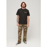 Superdry Bisiklet Yaka Baskılı Antrasit Erkek T-Shirt M1011896B06A_TATTOO GRAPHIC LOOSE T