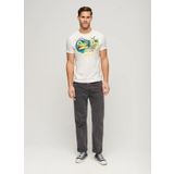 Superdry Bisiklet Yaka Baskılı Beyaz Erkek T-Shirt M1011916A71D_LA VL GRAPHIC T SHIRT