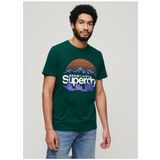 Superdry Bisiklet Yaka Baskılı Koyu Yeşil Erkek T-Shirt M1011911A8UM_GREAT OUTDOORS NR GRAP
