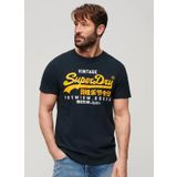 Superdry Bisiklet Yaka Baskılı Lacivert Erkek T-Shirt M1011977A98T_VL DUO TEE