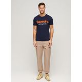 Superdry Bisiklet Yaka Baskılı Lacivert Erkek T-Shirt M1011985A97T_CORE LOGO CLASSIC WASH