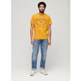 Superdry Bisiklet Yaka Baskılı Sarı Erkek T-Shirt M1011905A2AO_COPPER LABEL SCRIPT TE