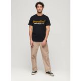 Superdry Bisiklet Yaka Baskılı Siyah Erkek T-Shirt M1011894A9RN_VENUE DUO LOGO T SHIRT