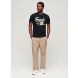 Superdry Bisiklet Yaka Baskılı Siyah Erkek T-Shirt M1011918A12A_RETRO ROCKER GRAPHIC T