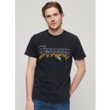 Superdry Bisiklet Yaka Baskılı Siyah Erkek T-Shirt M1011981A02A_ROCK GRAPHIC BAND TEE