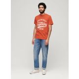 Superdry Bisiklet Yaka Baskılı Turuncu Erkek T-Shirt M1011905A1FH_COPPER LABEL SCRIPT TE