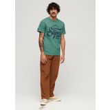 Superdry Bisiklet Yaka Baskılı Yeşil Erkek T-Shirt M1011905A2AN_COPPER LABEL SCRIPT TE