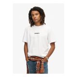 Superdry Bisiklet Yaka Beyaz Erkek T-Shirt M1012028AT7X_MICRO LOGO GRAPHIC LOO
