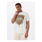 SUPERDRY Bisiklet Yaka Beyaz Erkek T-Shirt M1012125A-U4Y_BIKER ROCK GRAPHIC LO