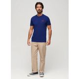 Superdry Bisiklet Yaka Düz Lacivert Erkek T-Shirt M1011245AJZD_ESSENTIAL LOGO EMB TEE