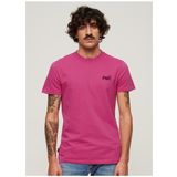Superdry Bisiklet Yaka Düz Pembe Erkek T-Shirt M1011245AVKB_ESSENTIAL LOGO EMB TEE