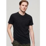 Superdry Bisiklet Yaka Düz Siyah Erkek T-Shirt M1011908A12A_EMBOSSED VL T SHIRT
