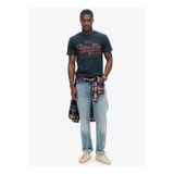 Superdry Bisiklet Yaka Lacivert Erkek T-Shirt M1012025A98T_CLASSIC VL GRAPHIC T S