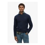 Superdry Bisiklet Yaka Normal Lacivert Erkek Kazak M6110641A5EJ_ESSENTIAL SLIM FIT CRE