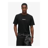 Superdry Bisiklet Yaka Siyah Erkek T-Shirt M1012028A02A_MICRO Logo Graphıc Loo