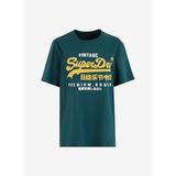 Superdry Bisiklet Yaka Yeşil Erkek T-Shirt M1012001A8UM_DUO VINTAGE LOGO T SHI
