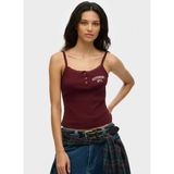Superdry Bordo Kadın Logo Baskılı Atlet W6012154A