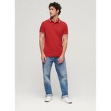 Superdry Düz Kırmızı Erkek Polo T-Shirt M1110387AOMG_SPORTSWEAR Relaxed Tıp - XL