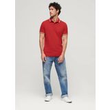 Superdry Düz Kırmızı Erkek Polo T-Shirt M1110387AOMG_SPORTSWEAR RELAXED TIP