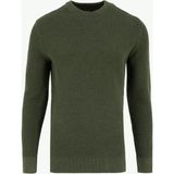 Superdry Düz Yaka Normal Düz Yeşil Erkek Kazak M6110657A1GN_TEXTURED Crew Knıt Jum - 2XL