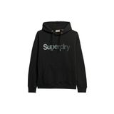 Superdry Erkek Core Logo Fade Bol Kazak Kapüşonlu, Siyah, siyah, L
