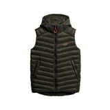 Superdry Erkek Fuji Kapitone Yelek Kapüşonlu, army kaki, S