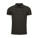 Superdry Erkek Klasik Pike Polo Resmi Gömlek, Zengin Kömür, S