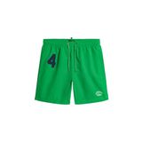 Superdry Geri dönüştürülmüş malzemeden 17 inç erkek polo yüzme şortu, Drop Kick Yeşil, S