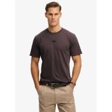 SUPERDRY Kahve Logo Baskılı T-Shirt, S, 5003394379, Gri, Erkek